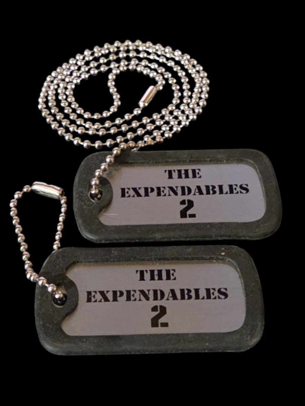 Promotional Dog Tags For The 2012 Movie "The Expendables 2" Necklace & Keychain